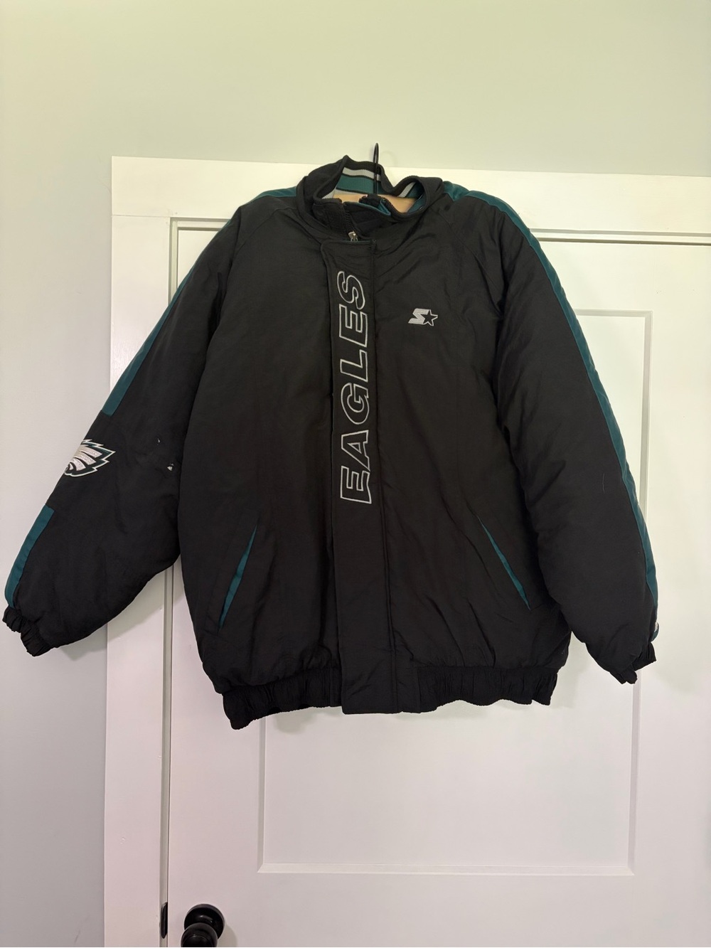 90s Eagles Starter Puffer Jacket XL